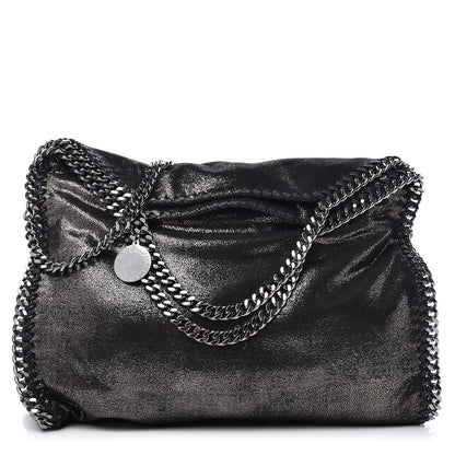 Stella McCartney Chamois Shiny Dotted Falabella Fold Over Tote Ruthenium 1 of 9