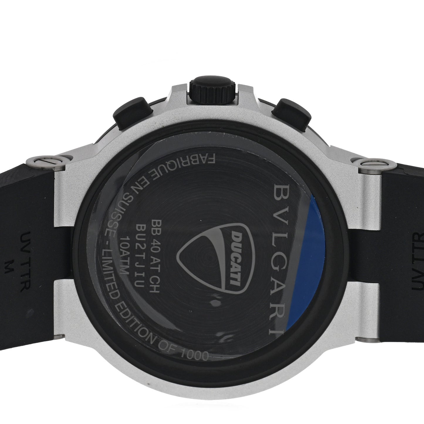 Aluminum Rubber 40mm Chronograph Ducati Automatic Watch Red