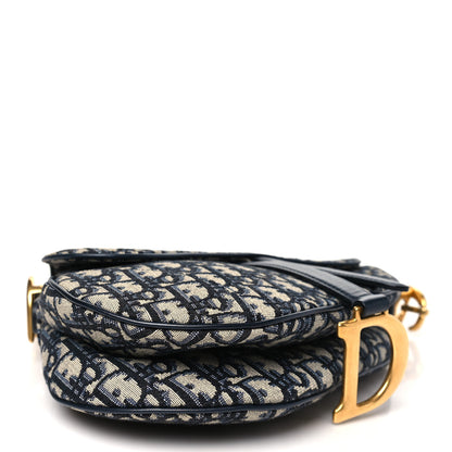 Christian Dior Oblique Saddle Bag Blue 4 of 10