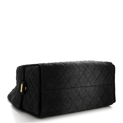 Chanel Washed Denim Quilted Medium Chanel 25 Handbag Black 5 of 12