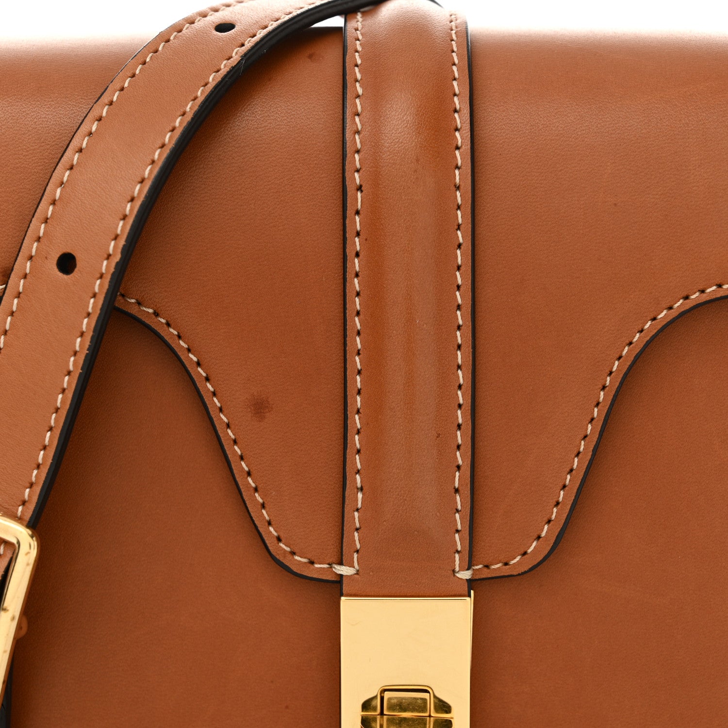 Celine Natural Calfskin Besace Small 16 Tan 14 of 17