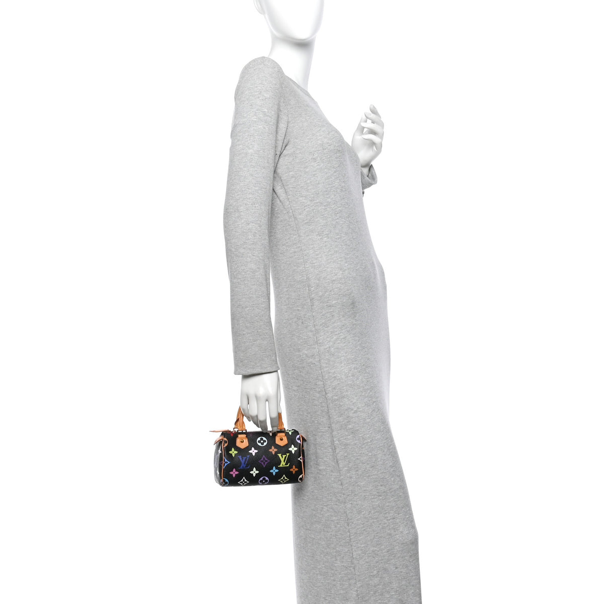 Louis Vuitton Monogram Multicolor Mini Sac HL Speedy Black 2 of 9