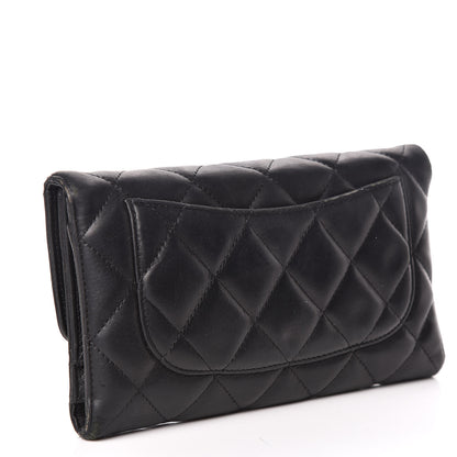 Chanel Caviar Quilted Large Gusset Flap Wallet Black 3 of 11