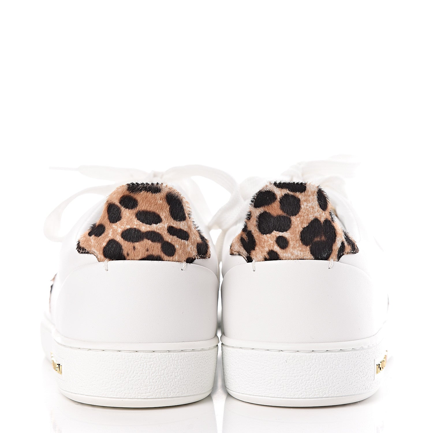 Louis Vuitton Calfskin Calf Hair Monogram Giant Jungle Frontrow Sneakers 37.5 White 5 of 9