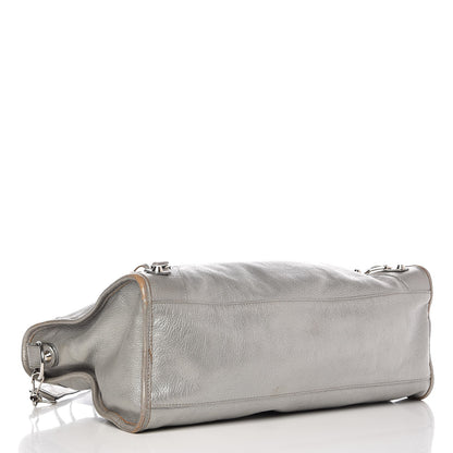 Balenciaga Pearlescent Goatskin Classic Palladium Hardware City Gris Gris Light 5 of 12