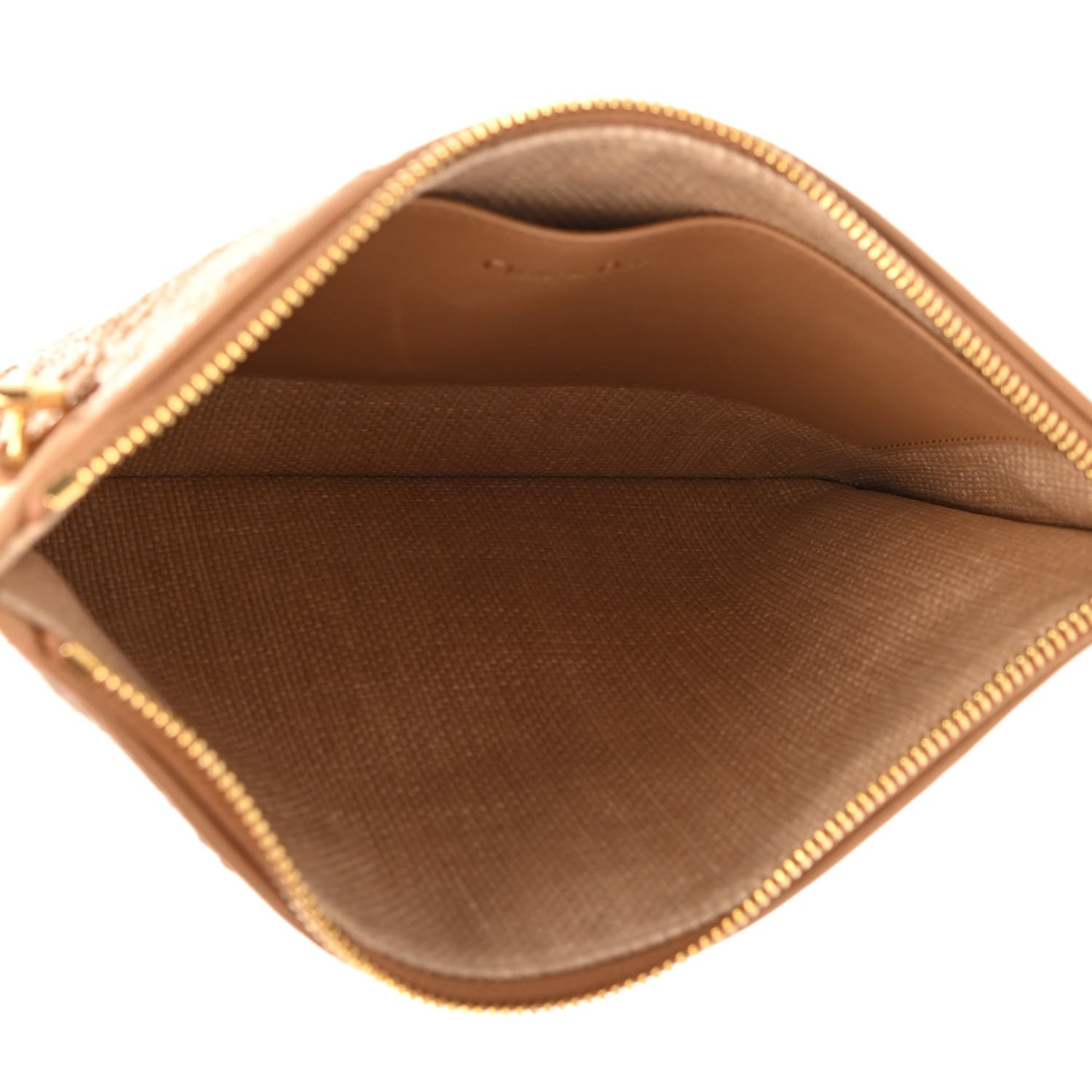 Christian Dior Raffia Cannage Medium Caro Daily Zipped Pouch Natural 5 of 11
