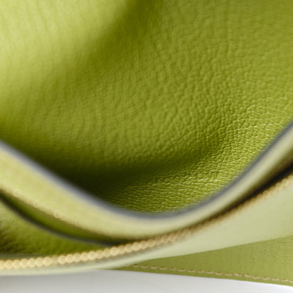 Hermes Ostrich Bearn Compact Wallet Vert Anis 7 of 9