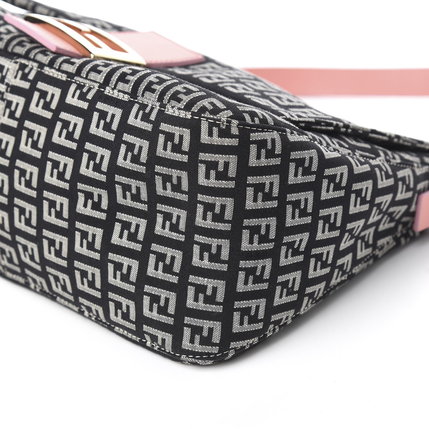 Fendi Zucchino Mama Baguette Navy Pink 9 of 10
