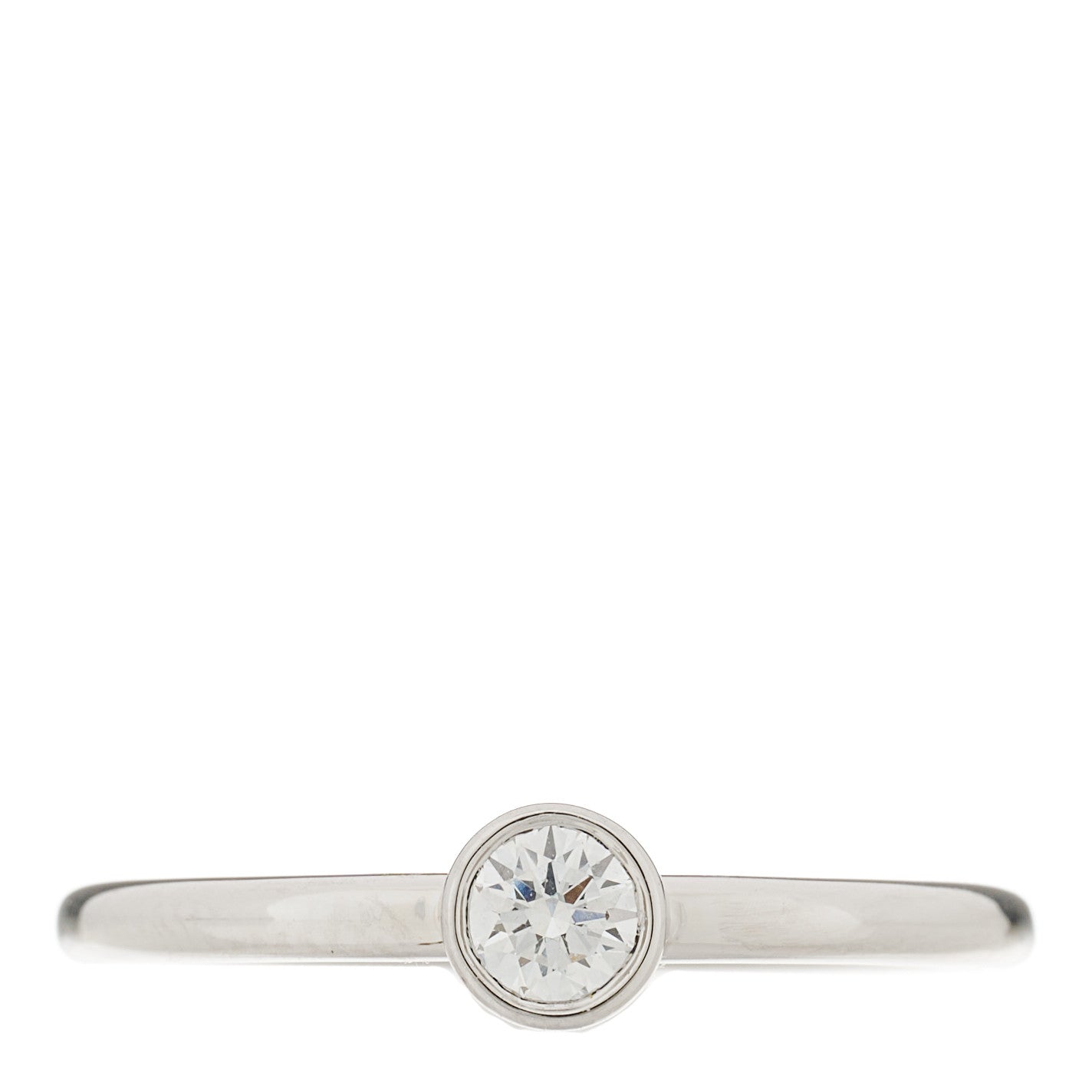 Tiffany Platinum Diamond .16ct Bezet Ring 49 5 1 of 5