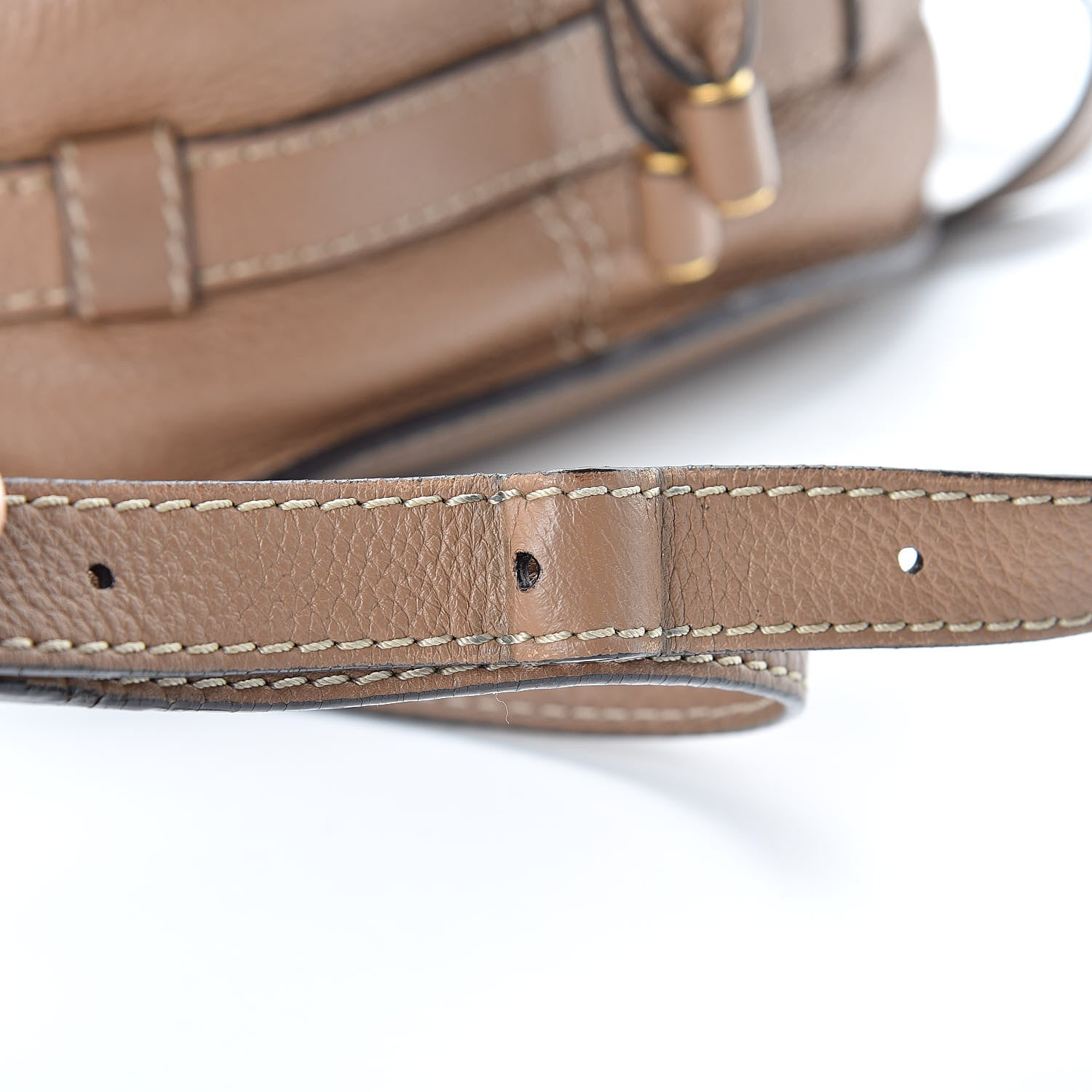 Chloe Calfskin Mini Marcie Round Crossbody Bag Nut 12 of 15