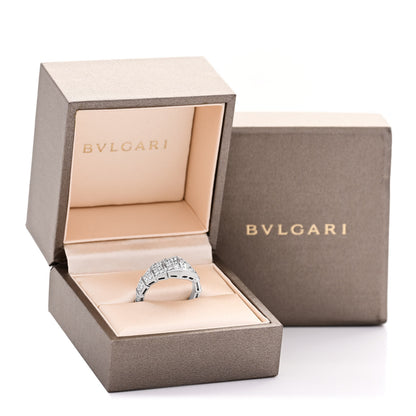 Bulgari 18K White Gold Diamond One-Coil Serpenti Viper Ring L 5 of 5