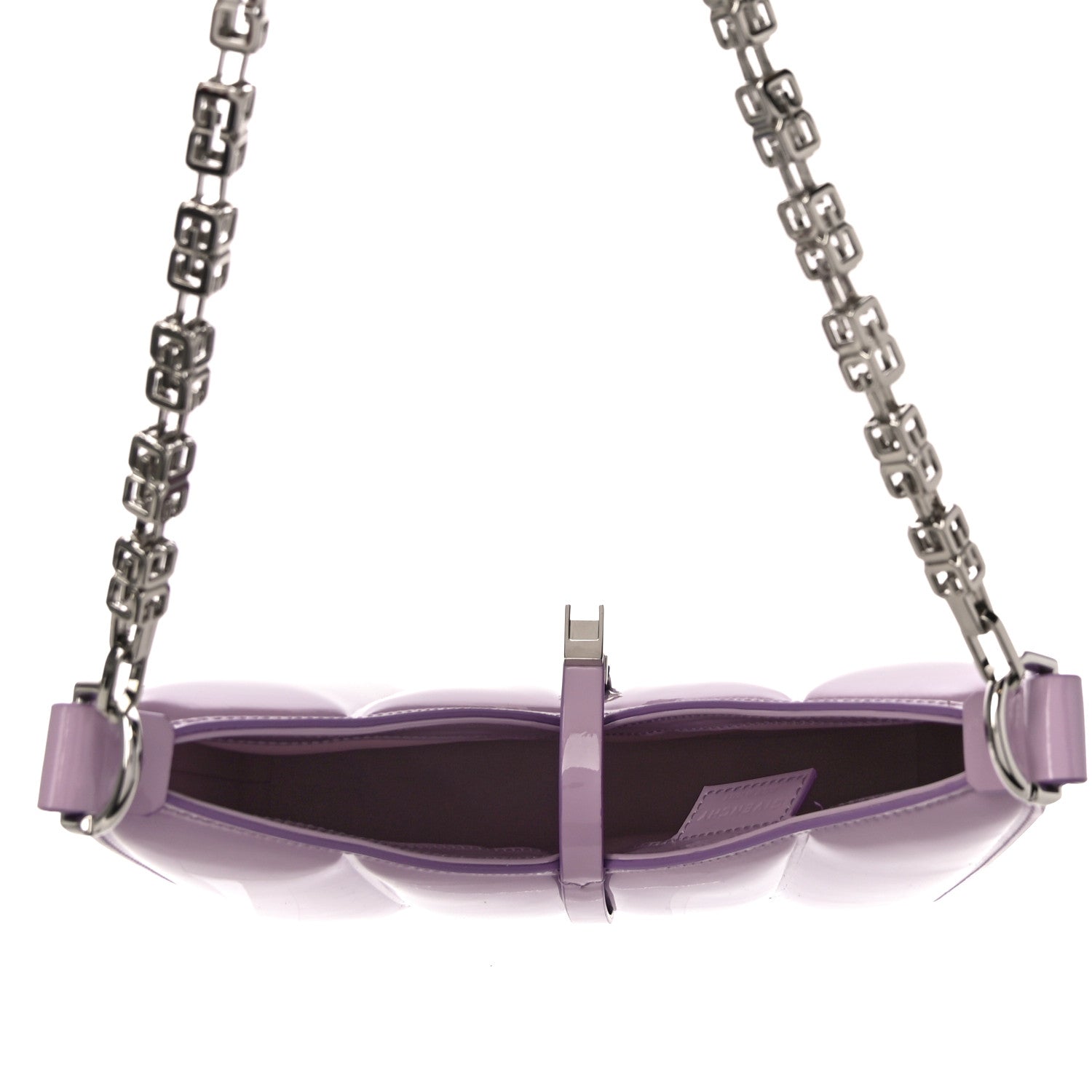 Givenchy Patent Padded Small Cut Out Shoulder Bag Lilac 5 of 10