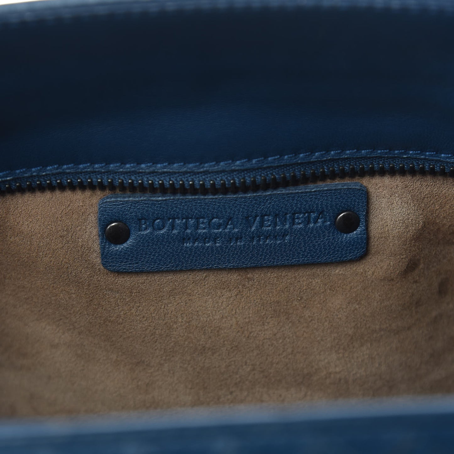 Nappa Intrecciato Large Top Handle Tote Denim