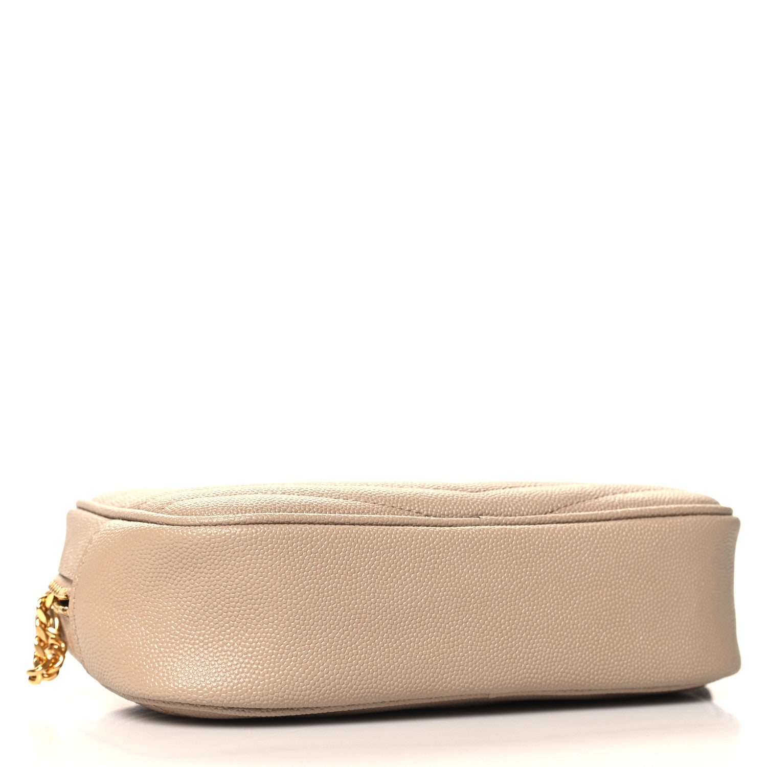 Saint Laurent Grain De Poudre Matelasse Monogram Mini Lou Camera Bag Dark Beige 4 of 10