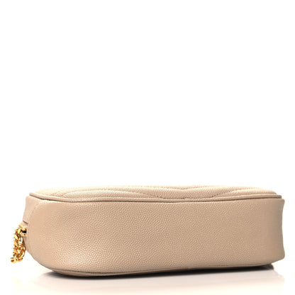 Saint Laurent Grain De Poudre Matelasse Monogram Mini Lou Camera Bag Dark Beige 4 of 10