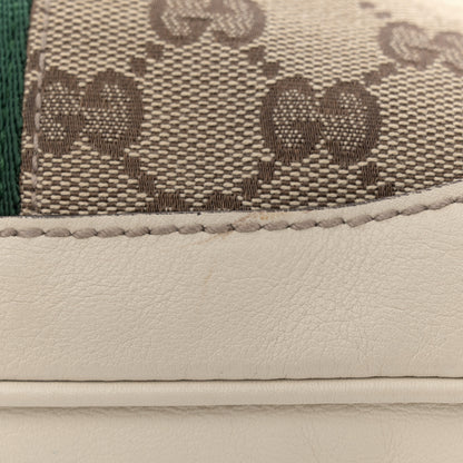 Gucci Monogram Web Jackie O Bouvier Hobo White 12 of 13