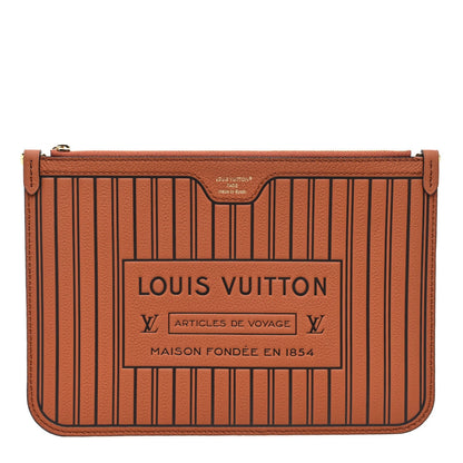 Louis Vuitton Calfskin Neverfull Inside Out MM Pochette Tan 1 of 5