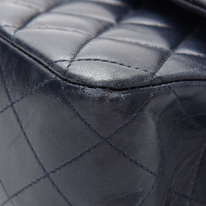 Chanel Lambskin Quilted Medium Double Flap Navy 10 of 10