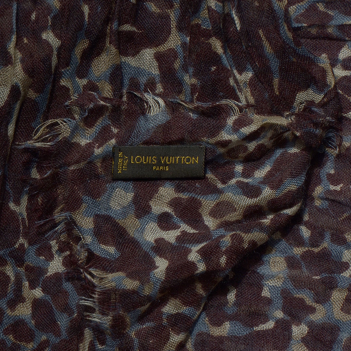 Cashmere Silk Lezard Stole Burgundy