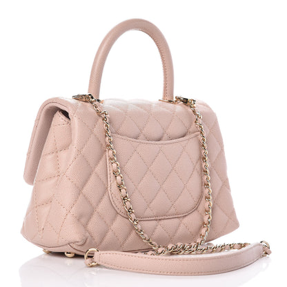 Chanel Caviar Quilted Mini Coco Handle Flap Pink 3 of 9