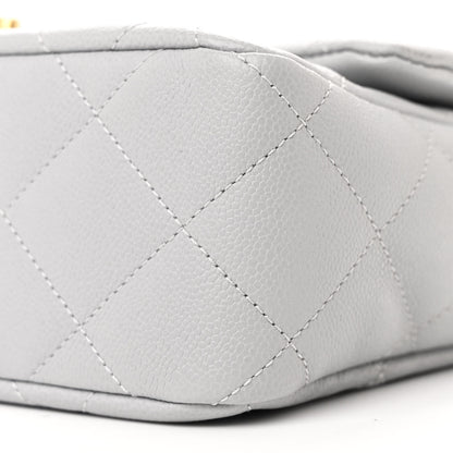 Chanel Caviar Quilted Sweetheart Flap Grey 10 of 11
