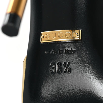 Gucci Soft Nappa Priscilla Ankle Cuff Pumps 36.5 Gold 7 of 9