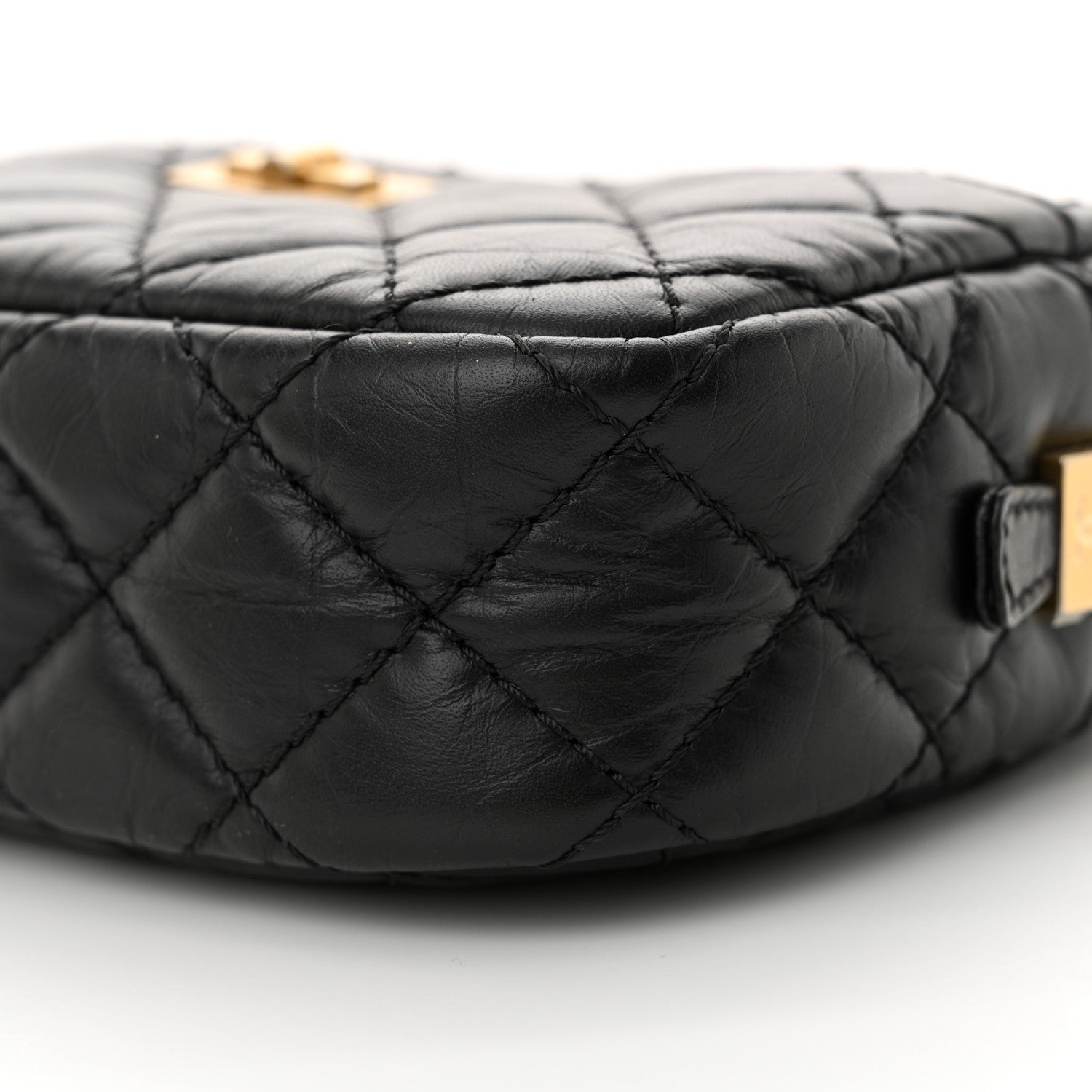 Chanel Aged Calfskin Quilted Mini Reissue Camera Case Black 10 of 10