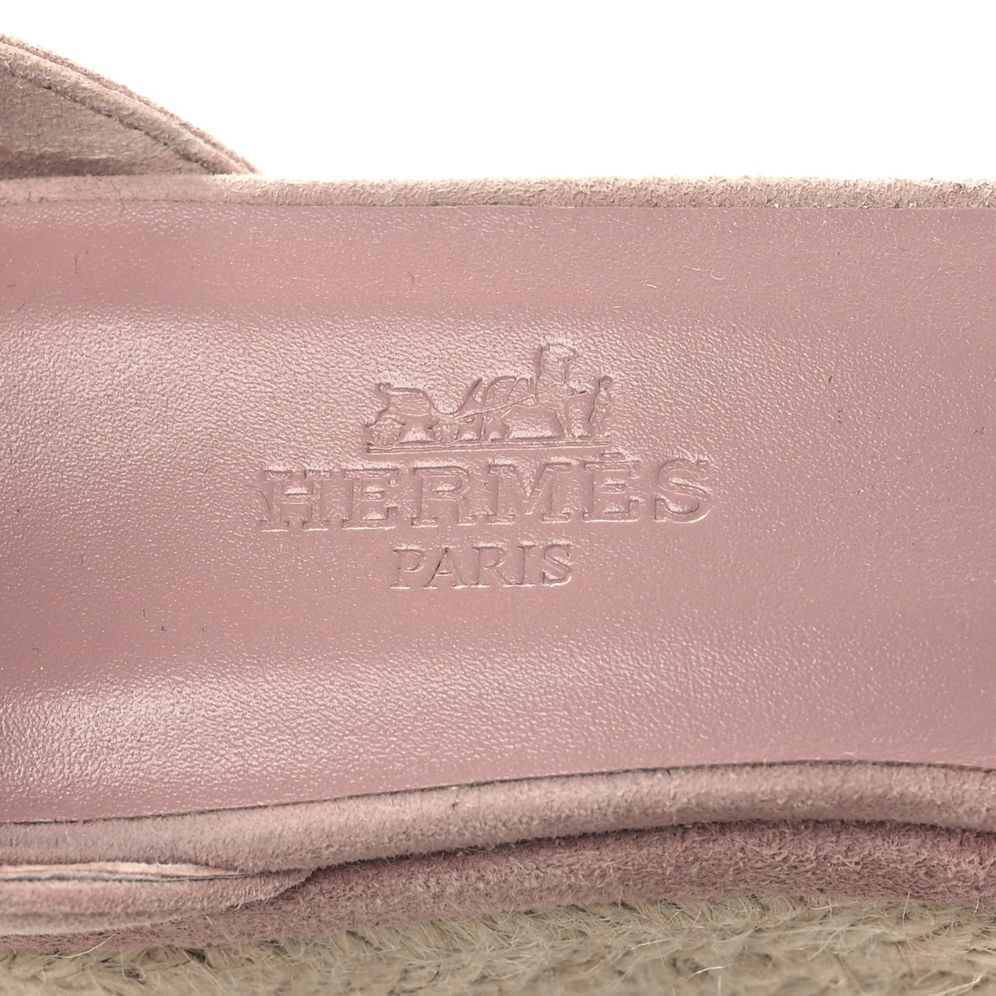 Suede Goatskin Elda Espadrille Wedge Sandals 37 Rose Aquarelle