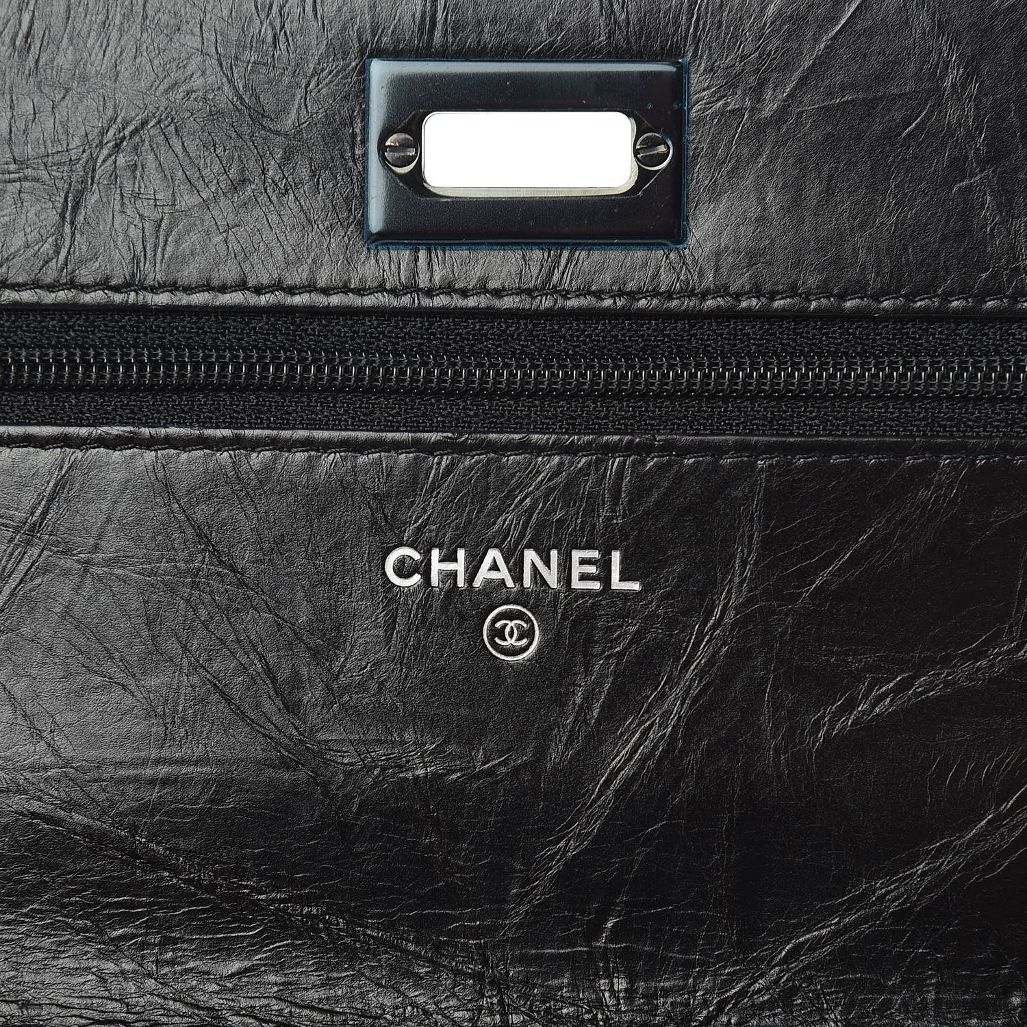 Chanel Aged Calfskin Quilted Reissue Wallet On Chain WOC So Black 6 of 11