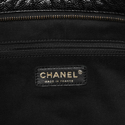 Chanel Glazed Caviar Coco Pleats Tote Black 5 of 9