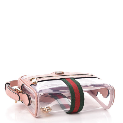 Gucci Vinyl Web Mini Ophidia Transparent Shoulder Bag Perfect Pink 4 of 10