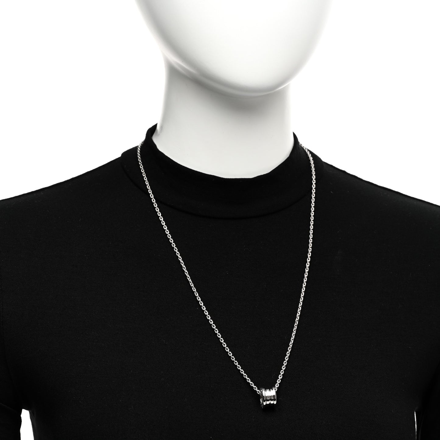 18K White Gold B.Zero1 Pendant Necklace