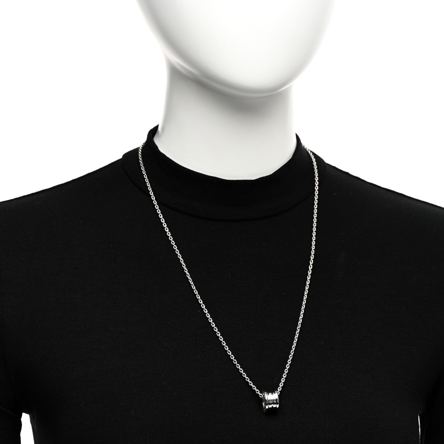 Bulgari 18K White Gold B.Zero1 Pendant Necklace 2 of 4