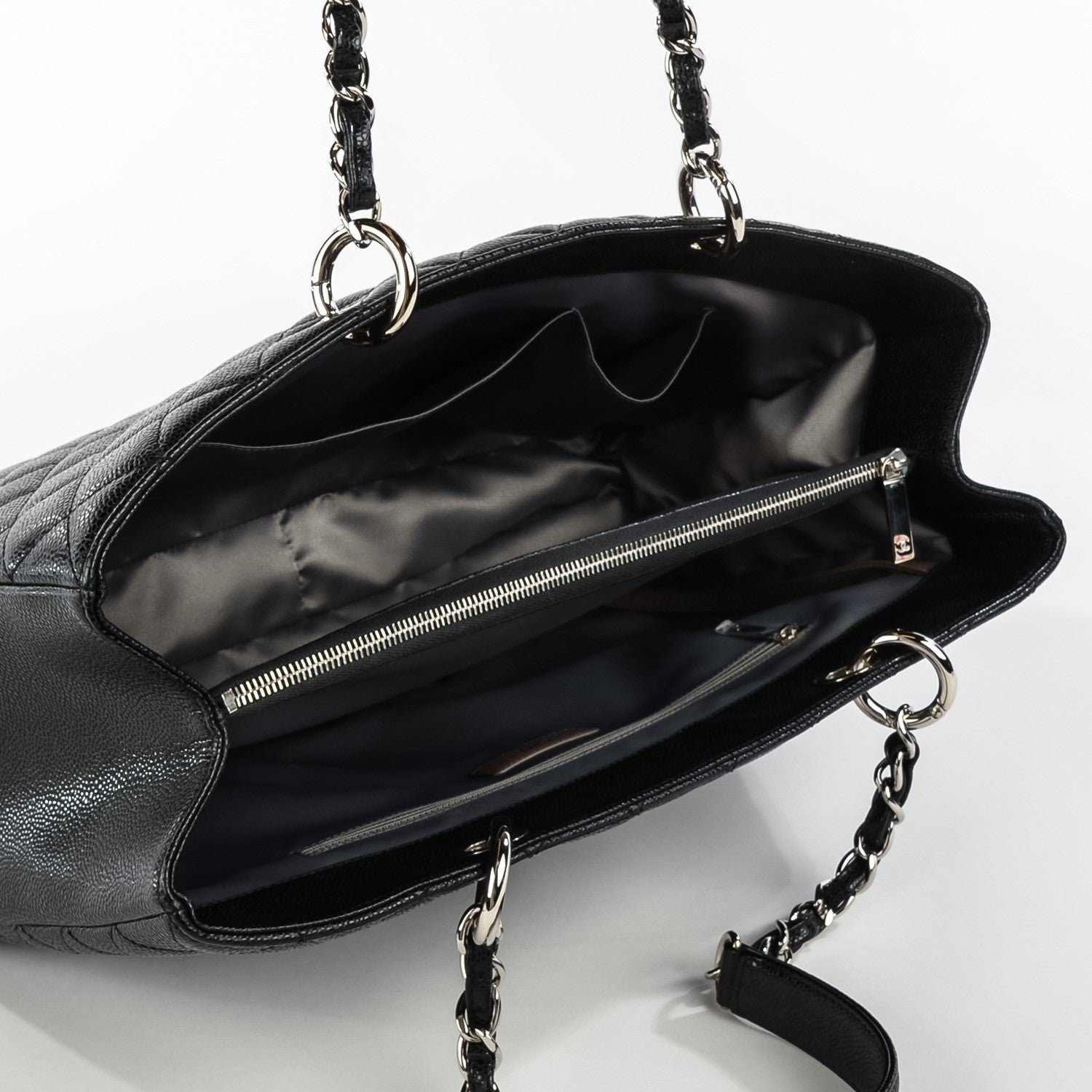 Chanel Caviar Quilted XL Grand Shopping Tote GST Black 5 of 7