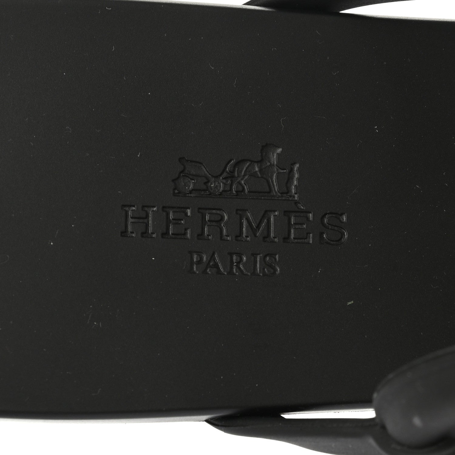 Hermes Rubber Womens Egerie Sandals 40 Black 7 of 9
