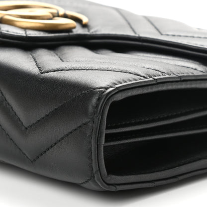 Gucci Calfskin Matelasse GG Marmont Chain Wallet Black 10 of 10