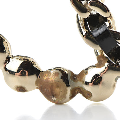 Chanel Lambskin Pearl CC Chain Brooch Black Gold 5 of 7
