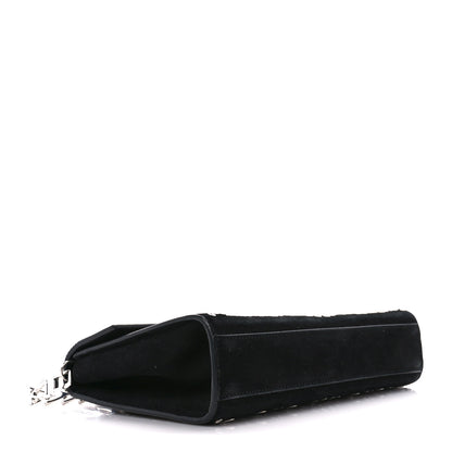 Alaia Suede Eyelet Embellished Oeillets Pochette Black 4 of 10