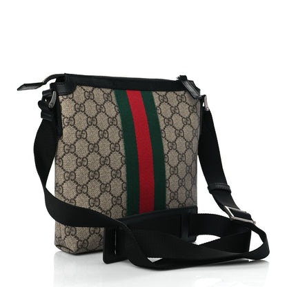 Gucci GG Supreme Monogram Web Messenger Bag Black 2 of 10
