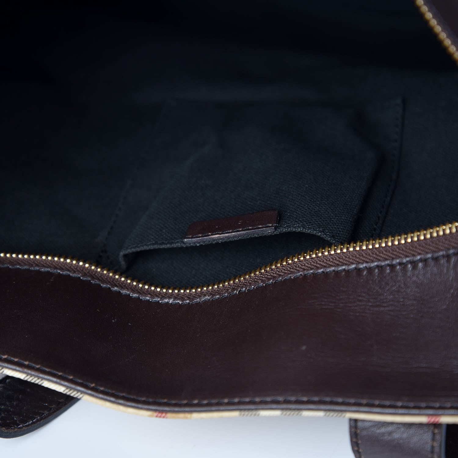 Burberry Haymarket Check Tote Chocolate 9 of 13