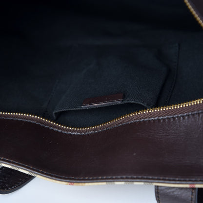 Burberry Haymarket Check Tote Chocolate 9 of 13