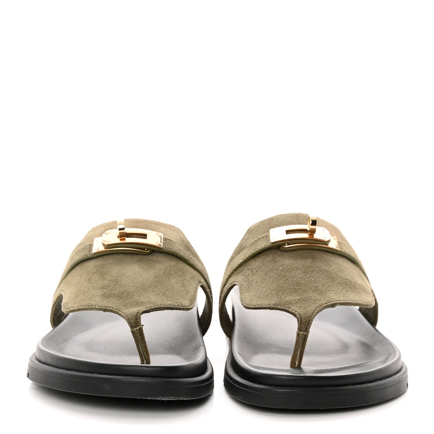 Suede Goatskin Womens Empire Sandals 37 Vert Toundra