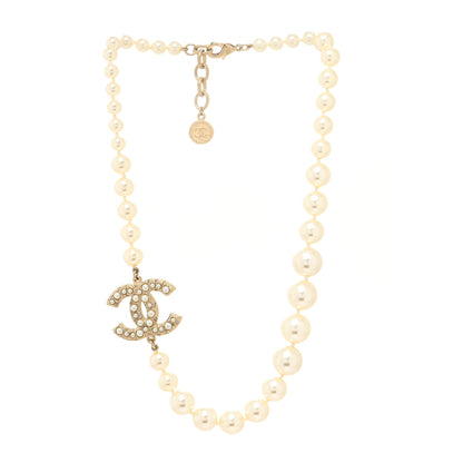 Chanel Pearl CC 100th Anniversary Necklace Light Gold 2 of 3