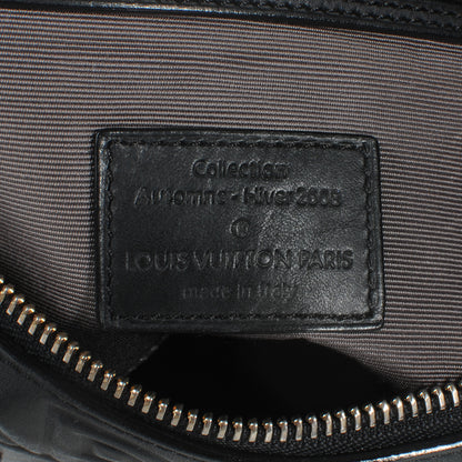 Louis Vuitton Calfskin Embossed Mini Cube Speedy Black 5 of 7