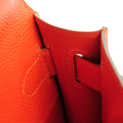 Hermes Epsom Kelly Cut Clutch Pochette Feu 13 of 13