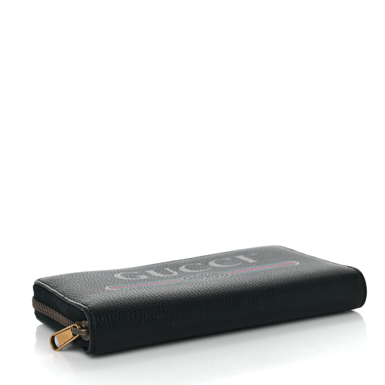 Gucci Calfskin Logo Zip Around Wallet Black 4 of 10
