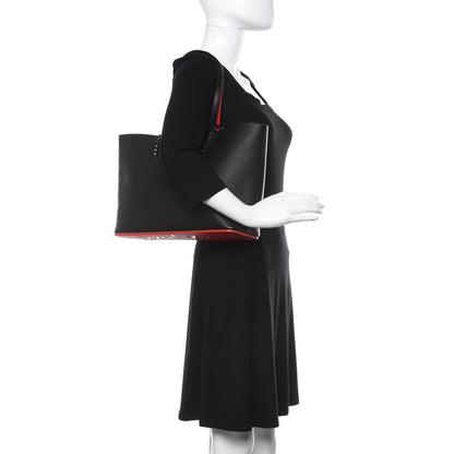 Christian Louboutin Calfskin Spikes Small East West Cabata Tote Black 2 of 16