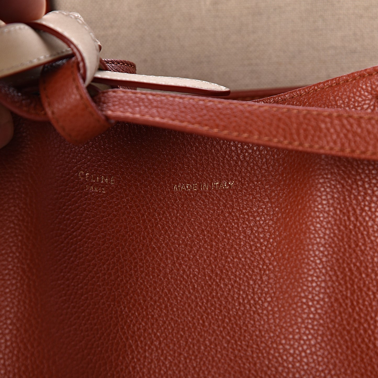 Soft Grained Calfskin Medium Cabas Phantom Brick