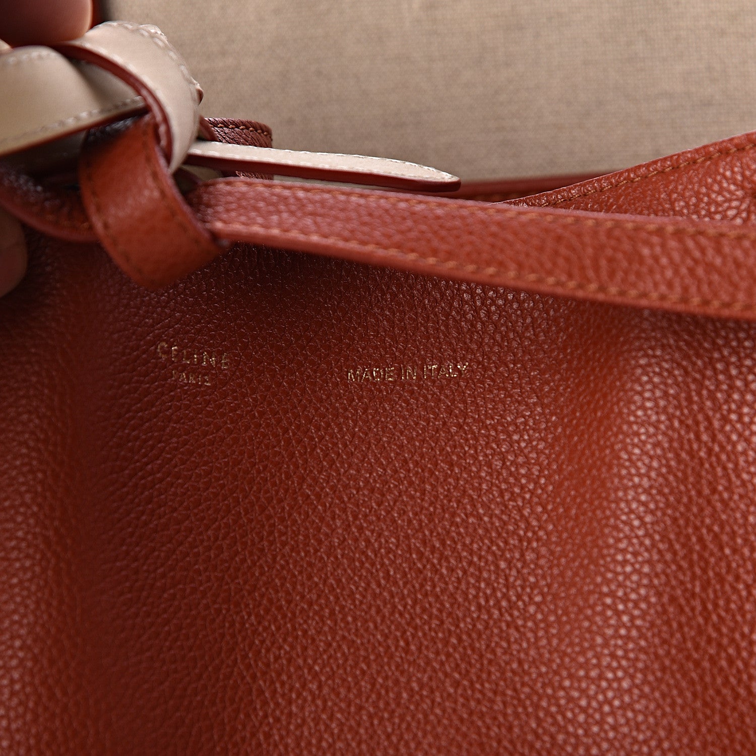 Celine Soft Grained Calfskin Medium Cabas Phantom Brick 11 of 11