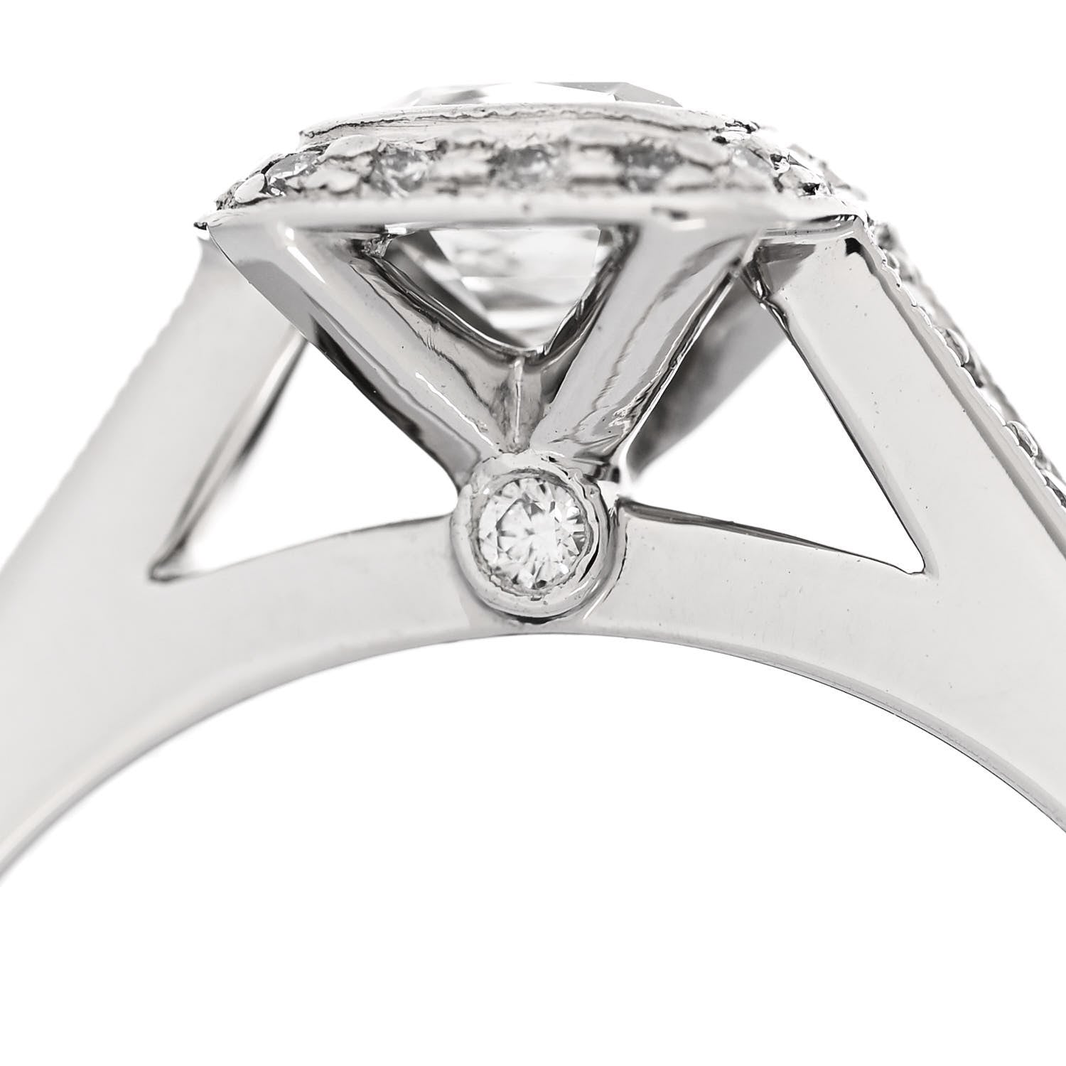 Tiffany Platinum Diamond .41ct Legacy Engagement Ring 52 6 7 of 9
